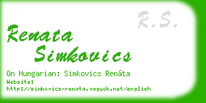 renata simkovics business card