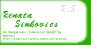 renata simkovics business card